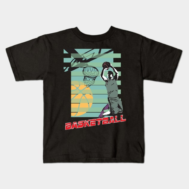 Basketball Kids T-Shirt by Dojaja